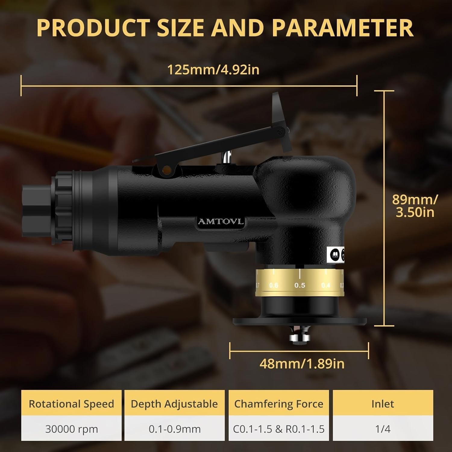 Pneumatic Chamfering Machine – 10 R & 10 C Blades Included