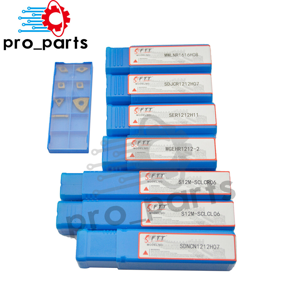Metal Lathe Cutting Tools – 7PCS 1/2″ Indexable Lathe Turning Tool with 7Pcs Ind