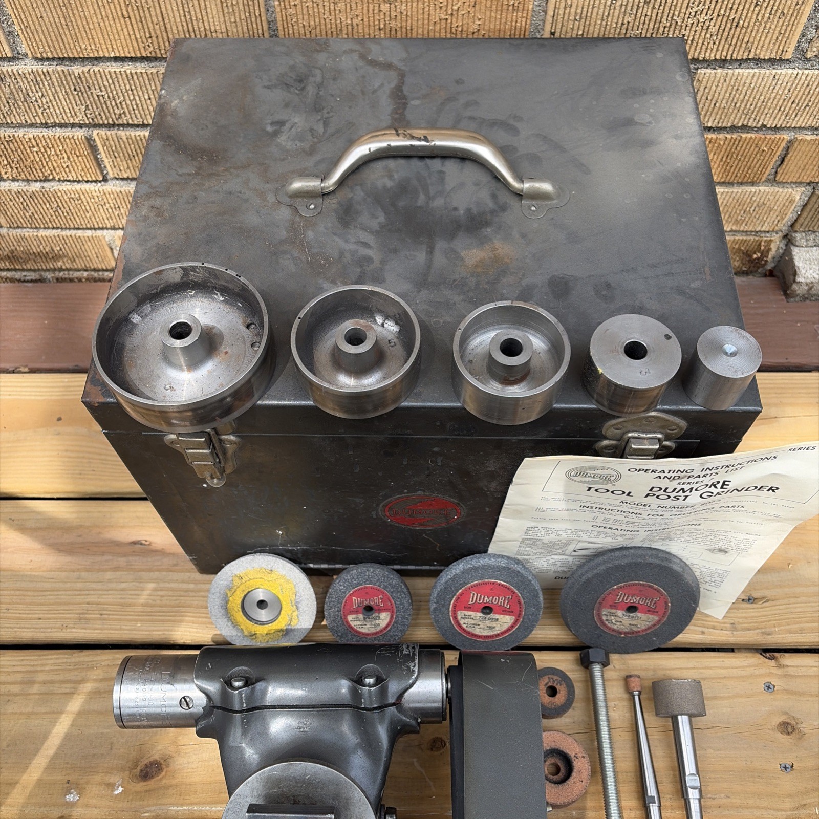 Dumore Tool Post Grinder Kit 7-011 With Case Heavy Duty Plus Extras