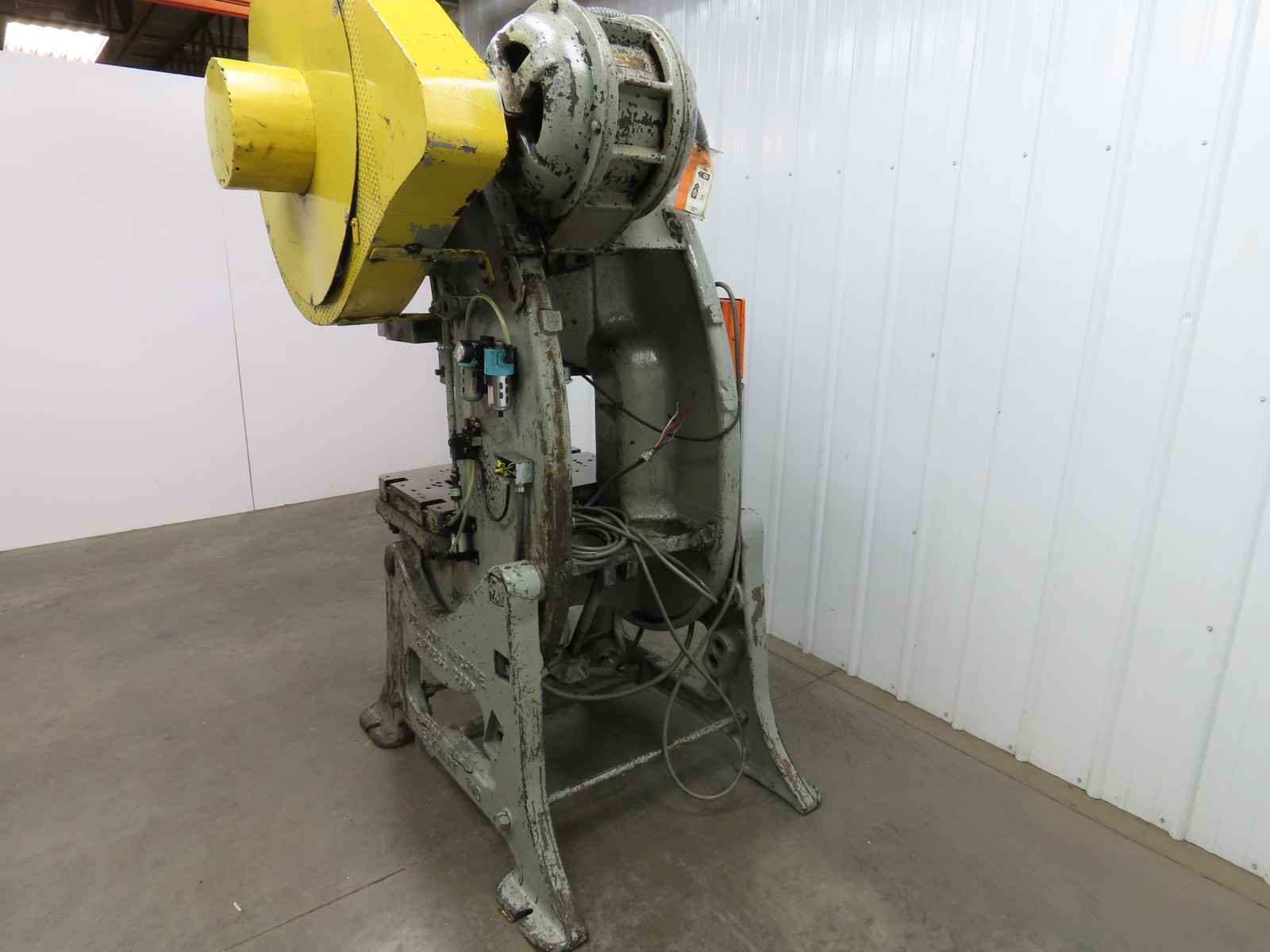 Johnson No 5 Mechanical OBI Punch Press 50 Ton 4″ Stroke 10″ Throat Bad Motor