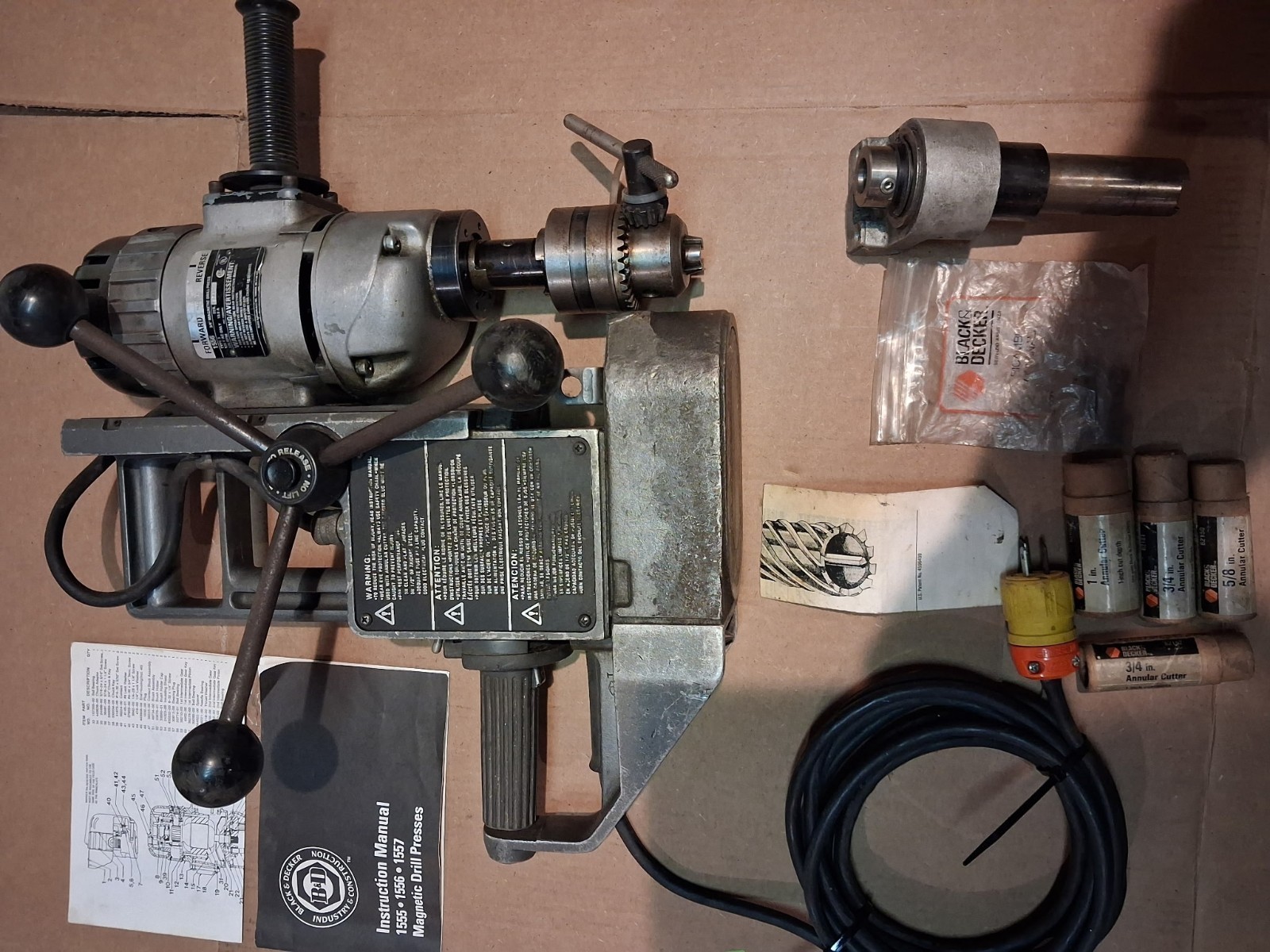 Black And Decker 3/4 Magnetic Drill Press #1556 Works