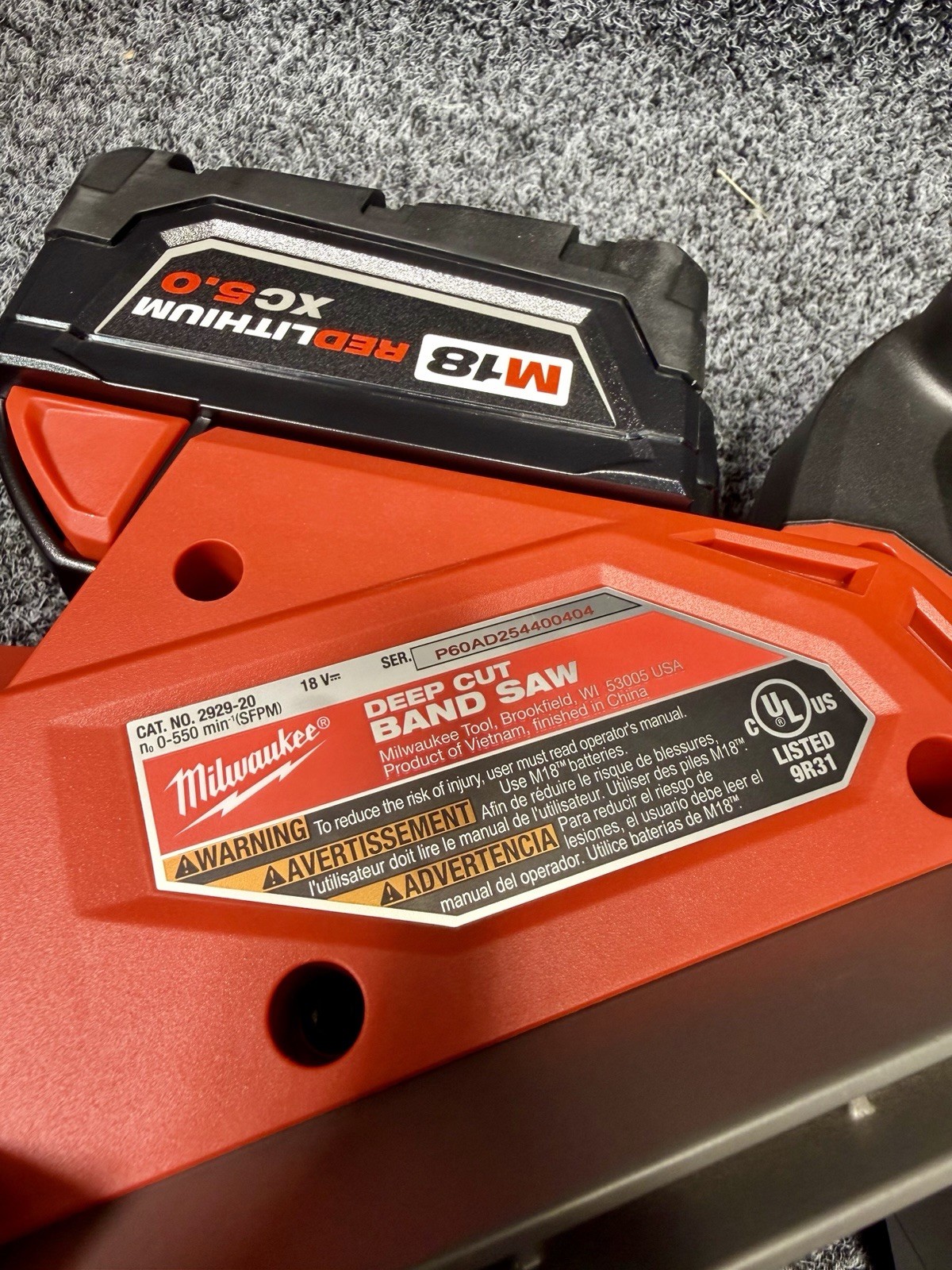 Milwaukee 2929-22 M18 Fuel Deep Cut Band Saw Kit NEW