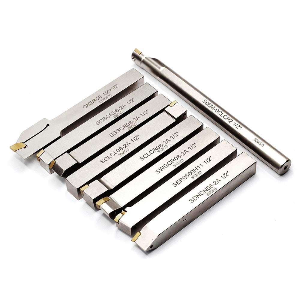 OSCARBIDE 1/2″Shank Nickel Plated Indexable Lathe Turning Tool Holder and Bor…