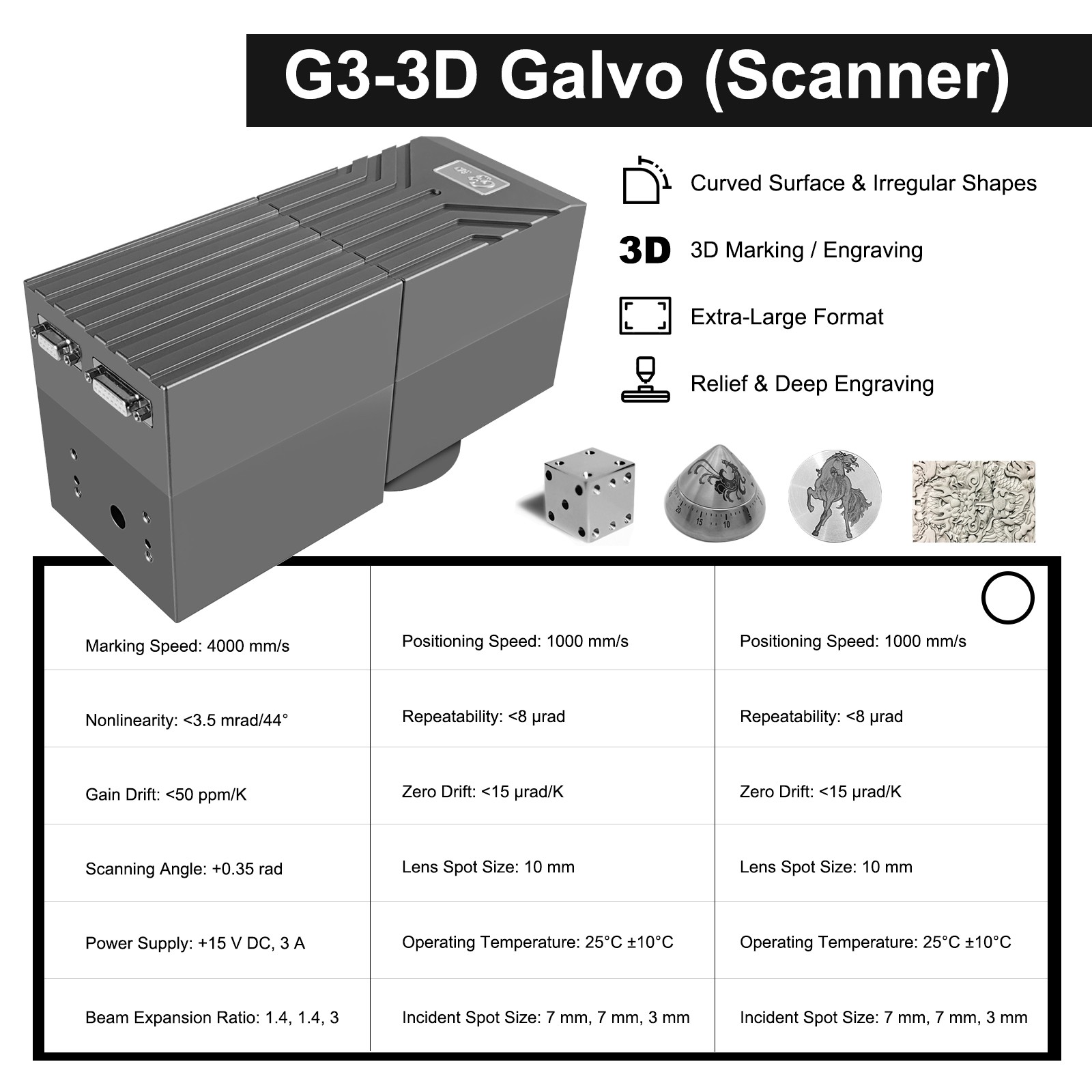 3D 200W JPT M7 MOPA Fiber Laser Marking Machine Curved Relief Deep Engraving AU