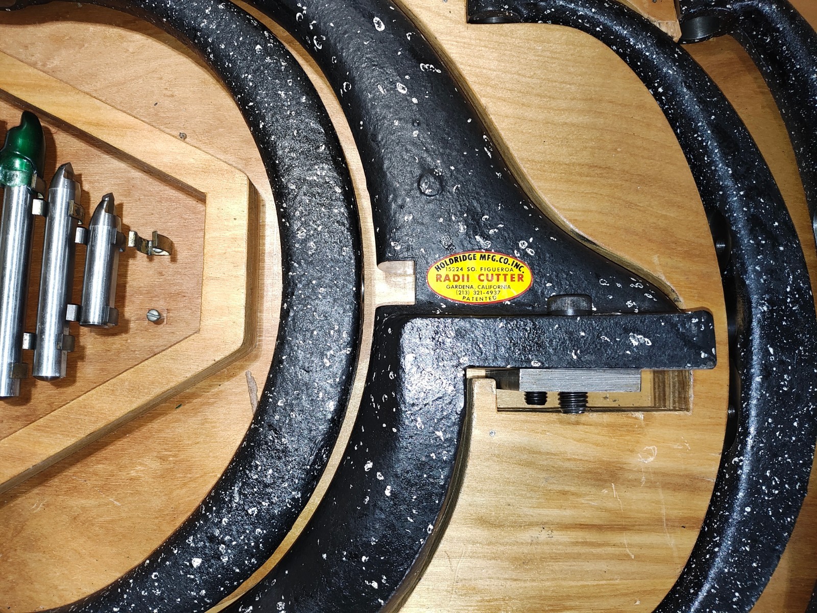 Holdridge Radii-Cutter Model 12d Radius Cutting Attachment in Wood Case A24Z
