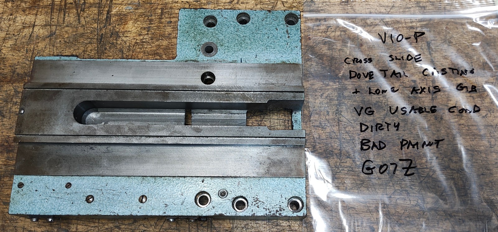 Emco Maximat V10-P Lathe Cross Slide Dovetail Casting & Long Axis Gib G07Z