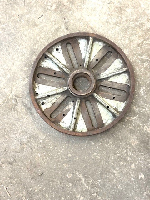 UNBRANDED LATHE FACE PLATE 12″ OD ” BORE 2-1/4″ STEEL MATERIAL