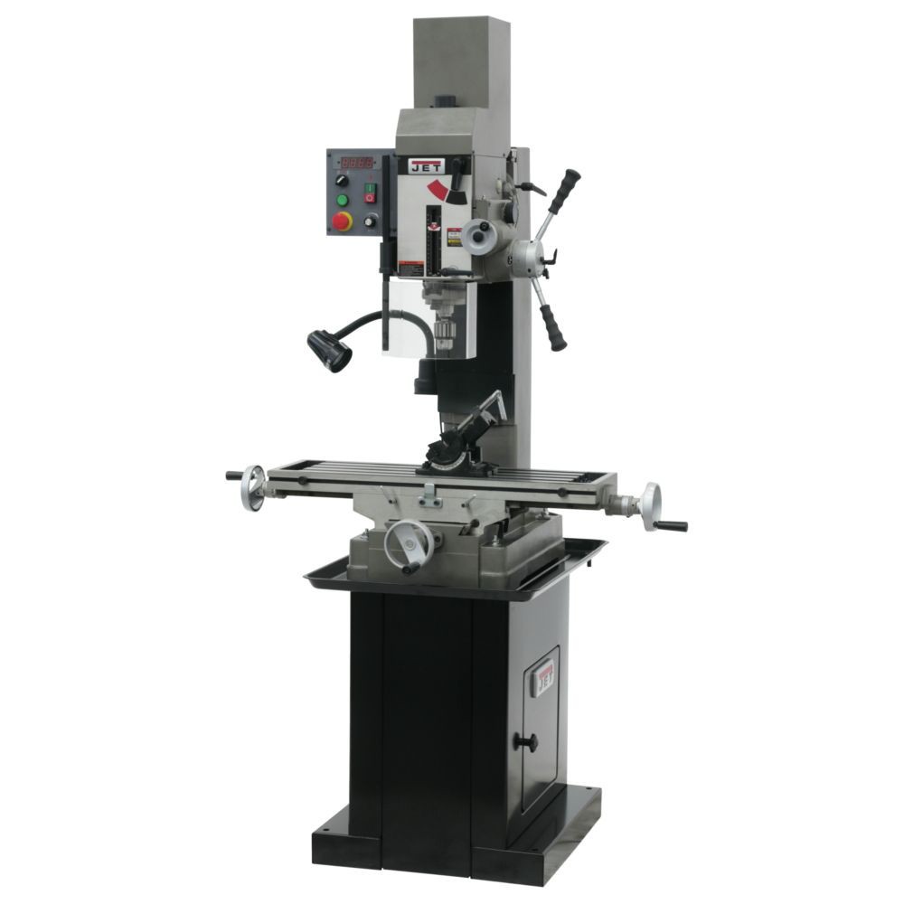 JET 351165 Geared Head Mill/Drill w/Power Downfeed/DP500 DRO/Powerfeed New