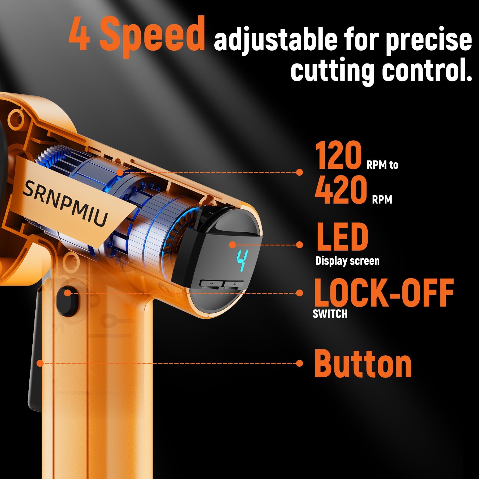 Electric Cardboard Box Cutter, Rechargeable Cordless Electric Scissors with L…
