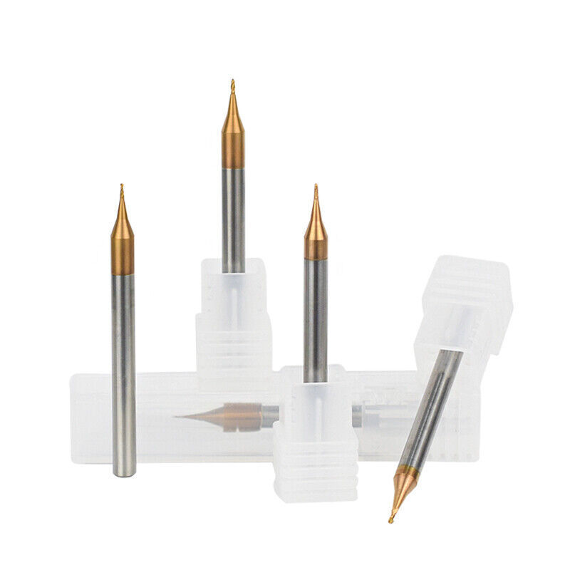 Solid Carbide Ball Nose Micro End Mill TiCN Coating 2 Flutes 0.1mm – 0.45mm