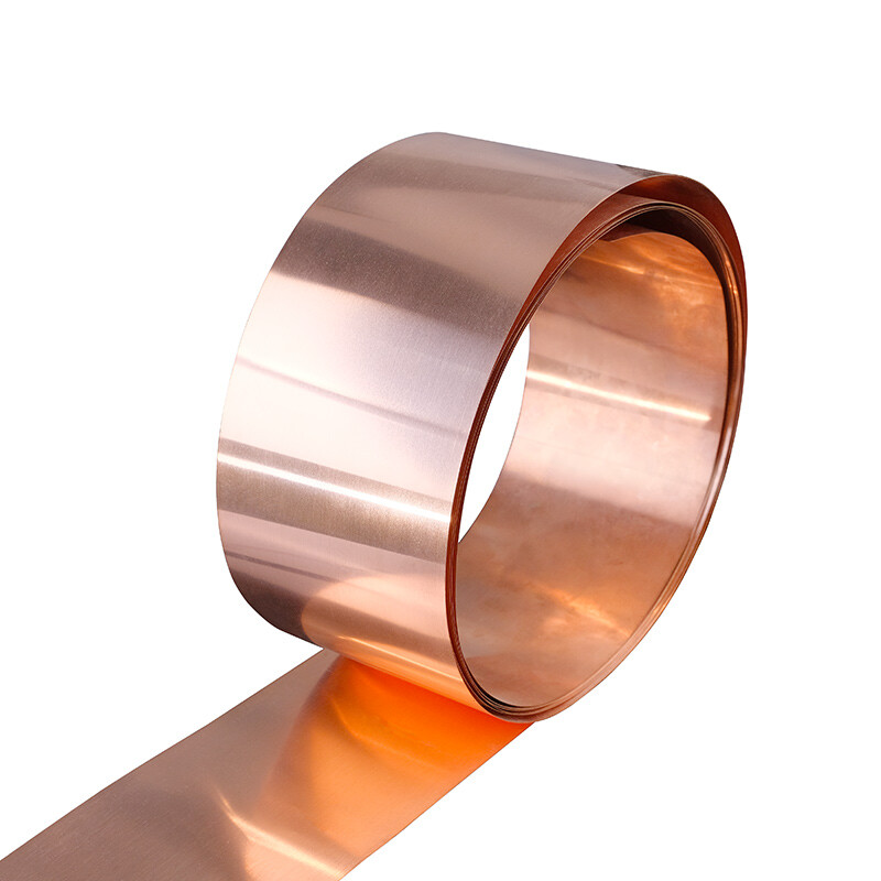 99.9% Pure Copper Metal Sheet Foil Plate Thick 0.05-1mm, Width 10-400mm, 1 Meter