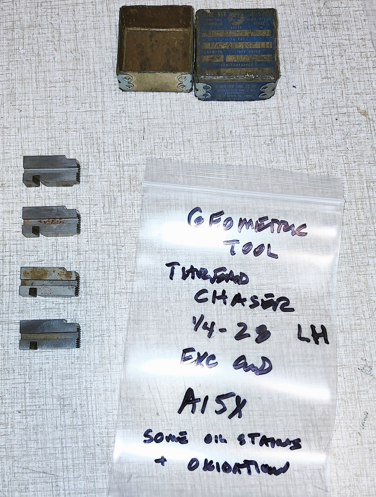 Geometric Tool Co. USA 1/4″ – 28 LH HSS Thread Chaser Set A15X