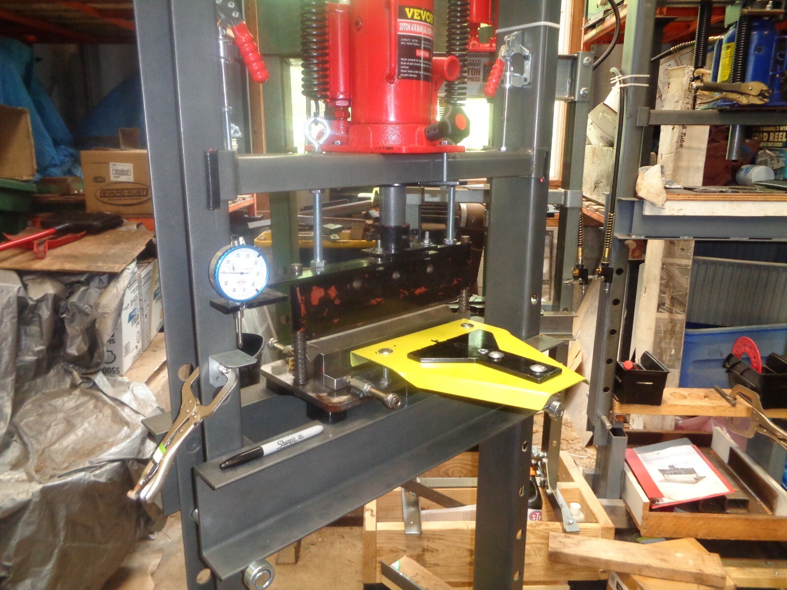 Die Table with Stop for your 20 Ton Shop Press 12″ Press Brake Attachment