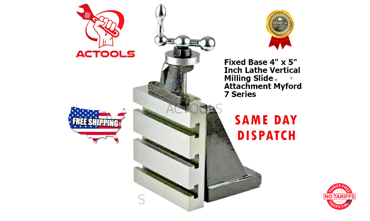 Lathe Vertical Milling Slide Fixed Base 4″ x 5″ Inch 100 x 125MM USA ACTOOLS