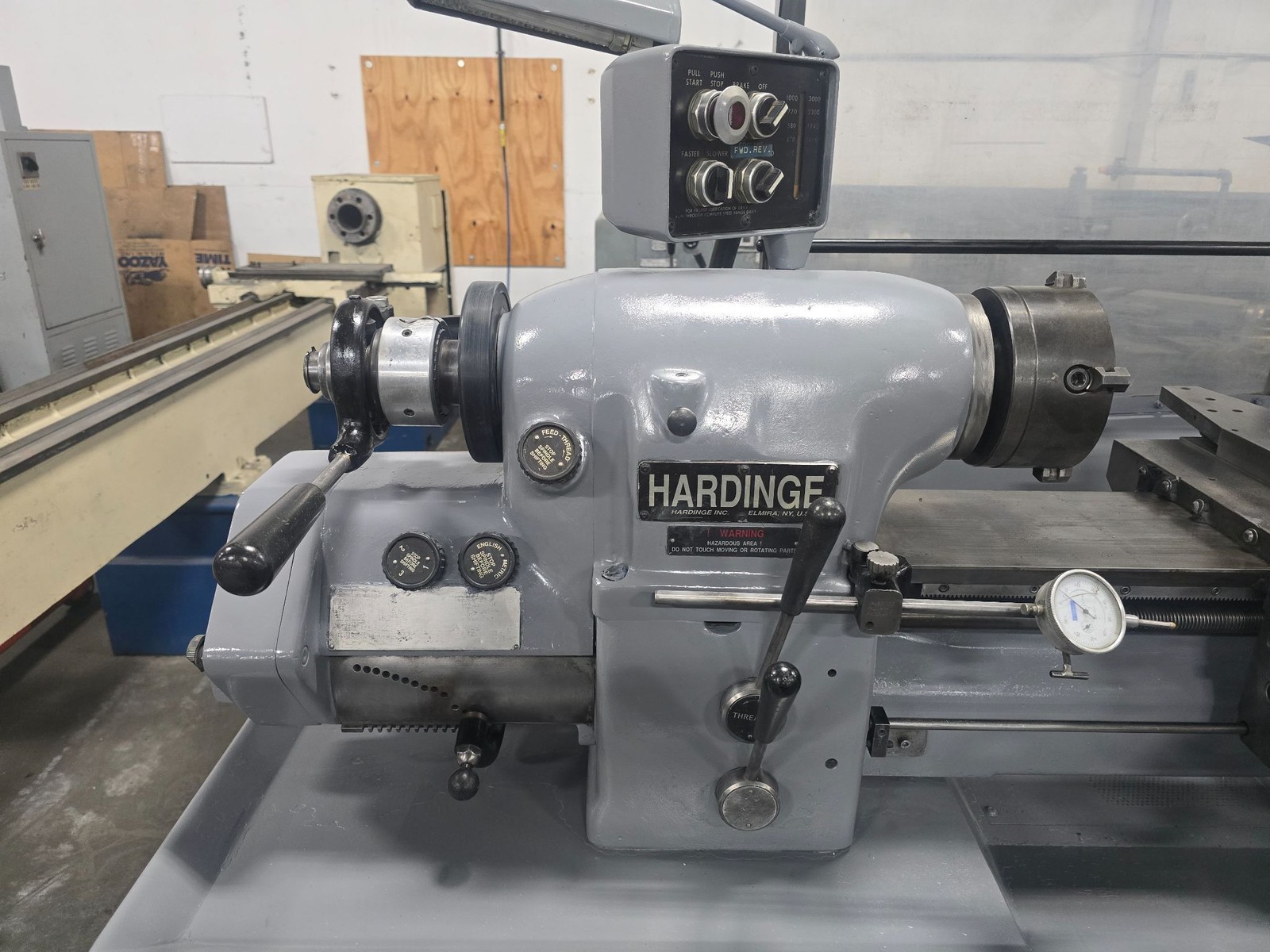 11”x18” Hardinge HLV-H-EM Tool Room Lathe w/Inch/Metric