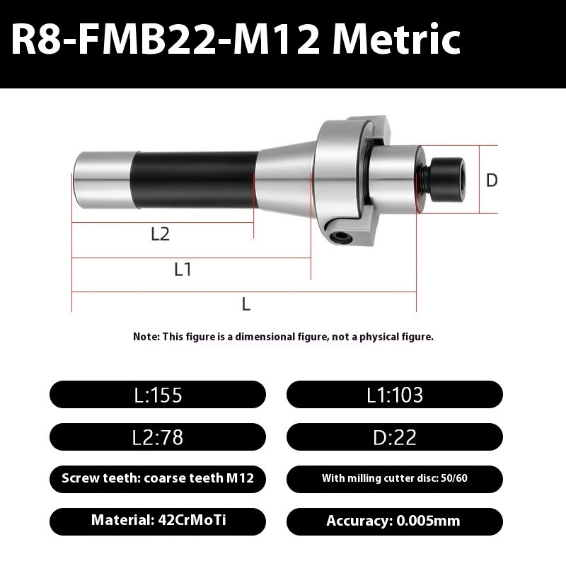 R8 FMB22 FMB27 FMB32 FMB40 Toolholder M12 Thread 7/16 Milling Machine Boom