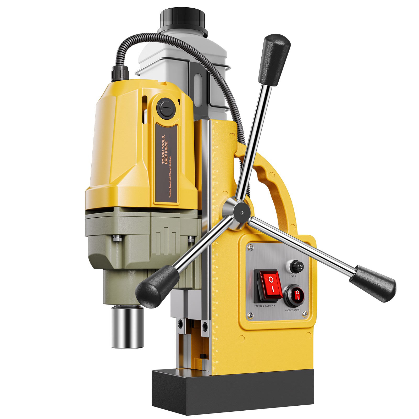 Magnetic Drill 1400W 2810 lbf Mag Drill Press 1.6 in Boring Diameter 800 RPM