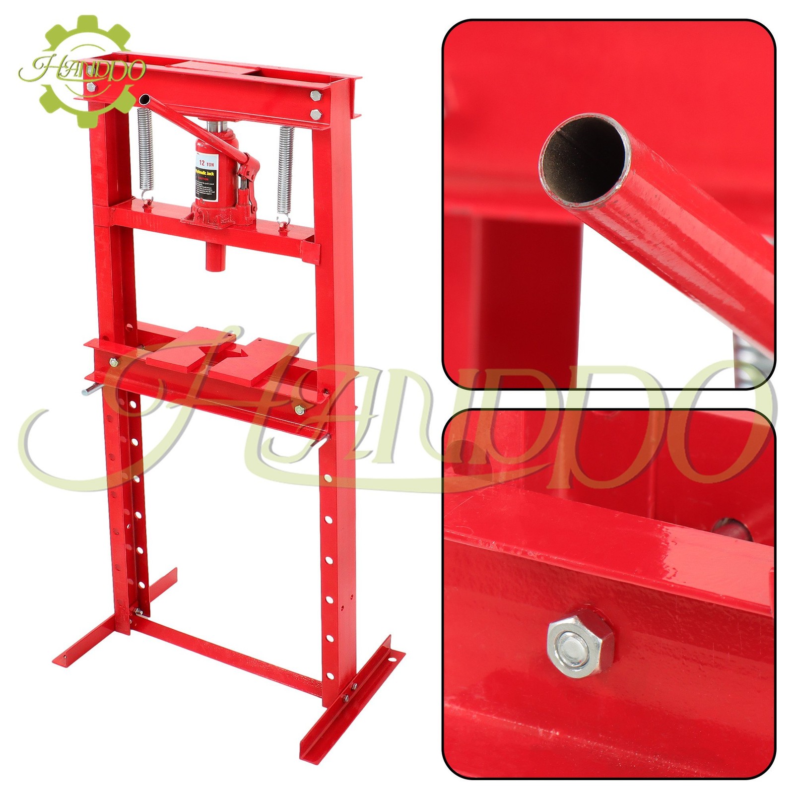 Hydraulic Shop Press Floor Shop Equipment 12 Ton (24,000 lb) Jack Stand H Frame
