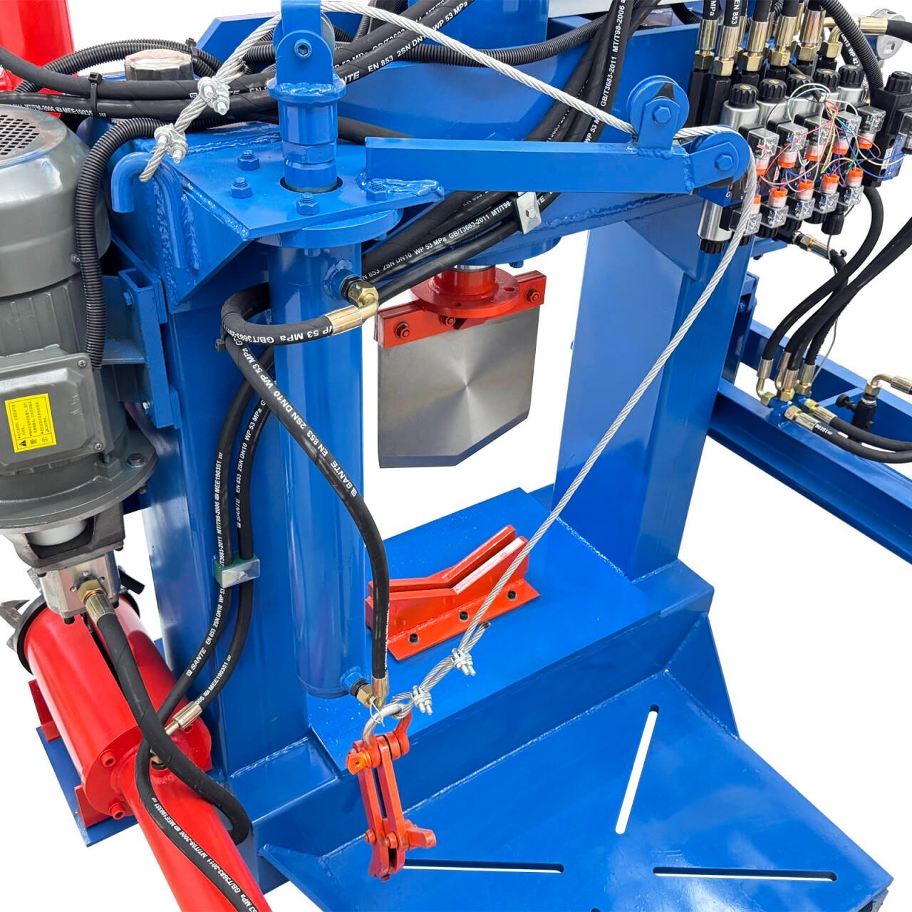 220V 3PH 5-in-1 60 Ton Hydraulic Copper Extractor Motor Stator Recycling Machine