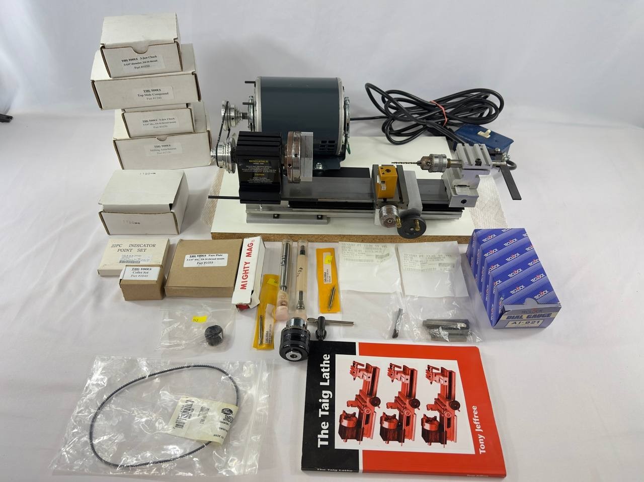 TAIG Micro Lathe II Model 4500 Bench Lathe w/ Accessories