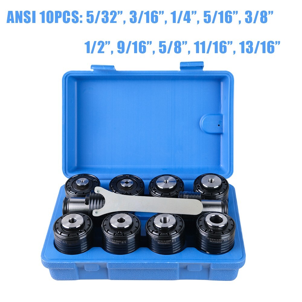 10PCS TC820 ANSI Collets Tap Torque Collet for M24HR Tapping Machine