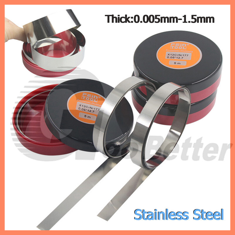 Ultra-Thin Stainless Steel Foil Sheet Fine Plate Strip Roll Thick 0.005mm -1.5mm