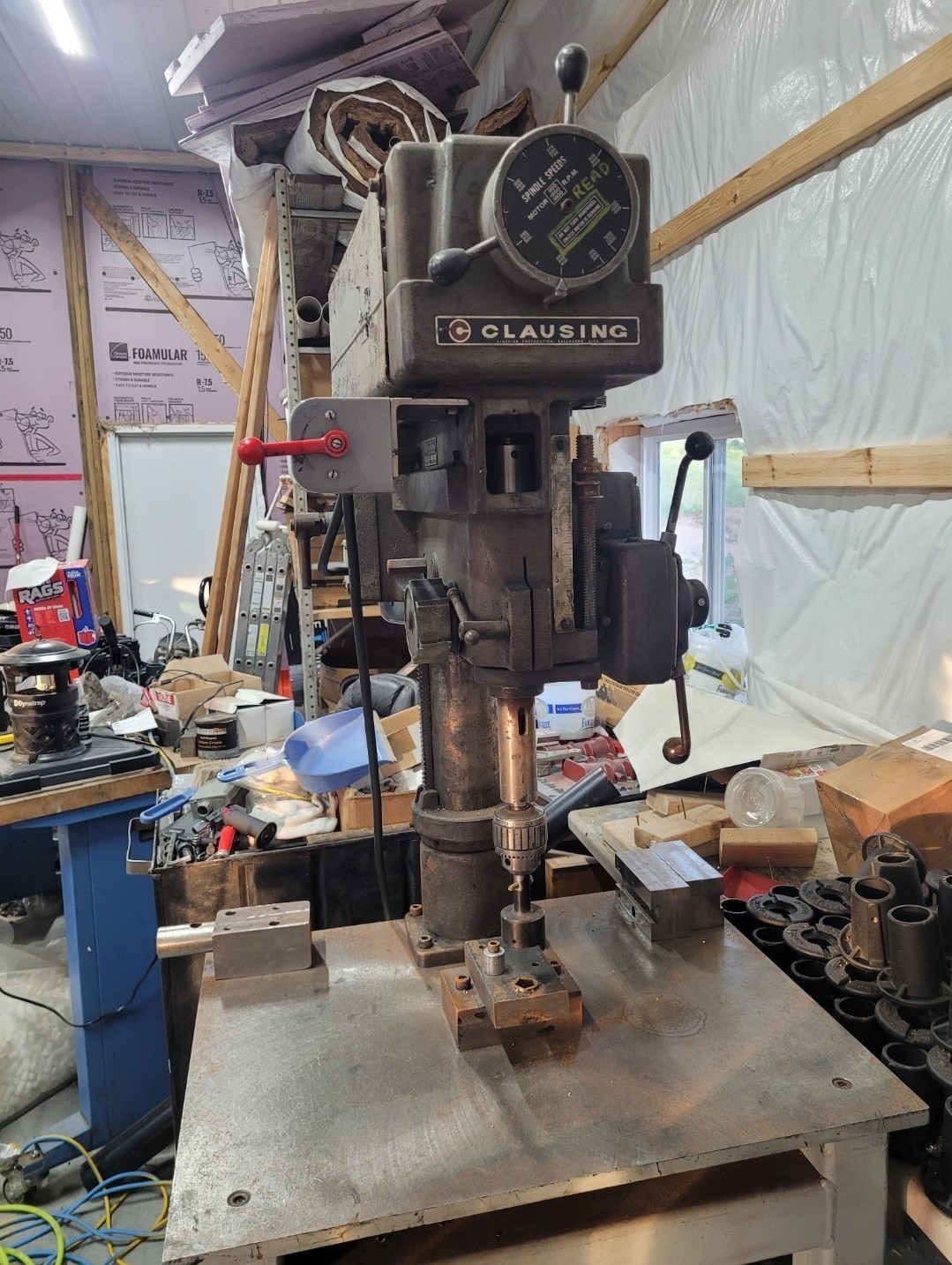 Clausing 2284 20″ Floor Drill Press .75 HP 150-2000 RPM 208-230 VAC 3-Phase RUNS