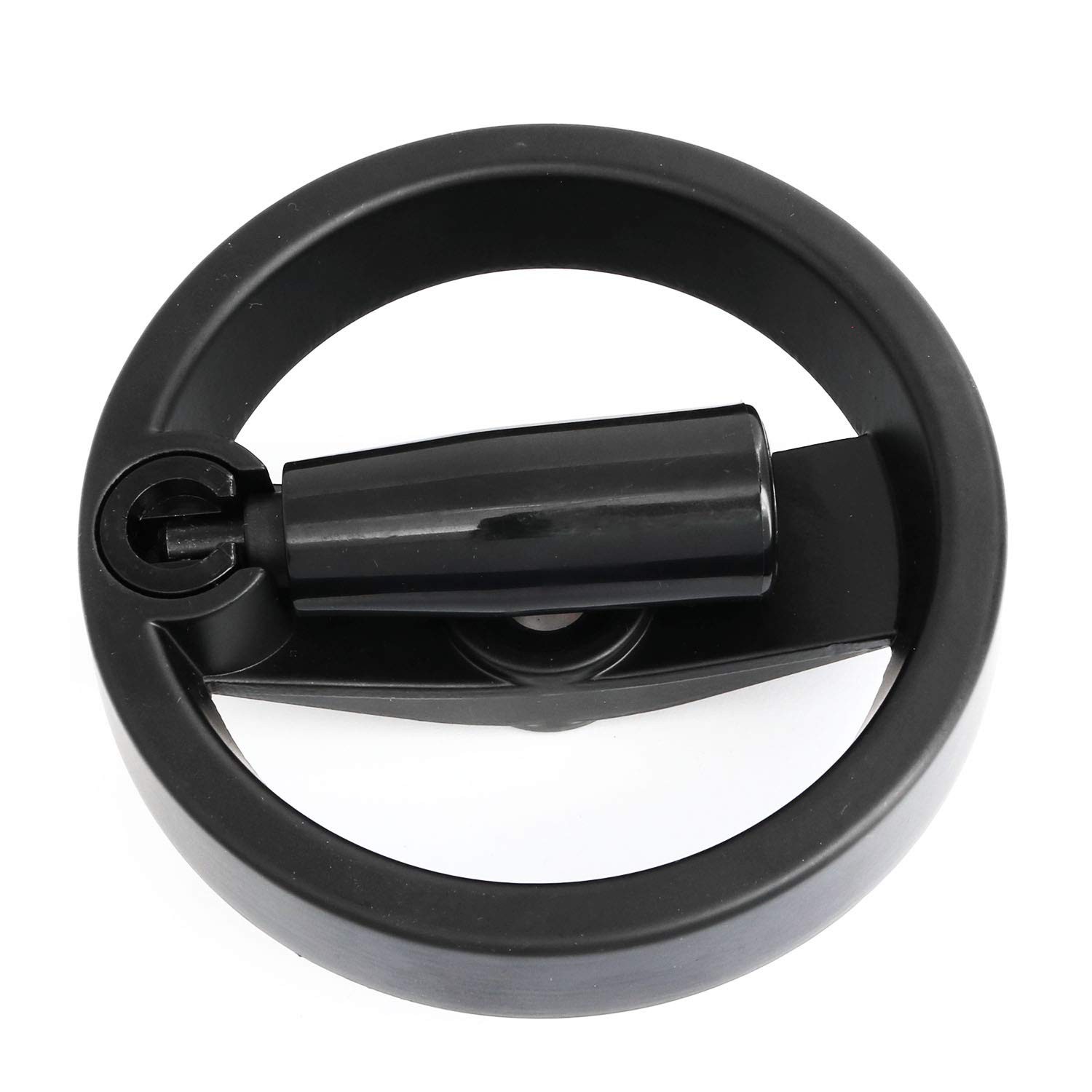 heyous Foldable Handwheel Spoke Hand Wheel with 12mm*125mm, slot 4mm, Black