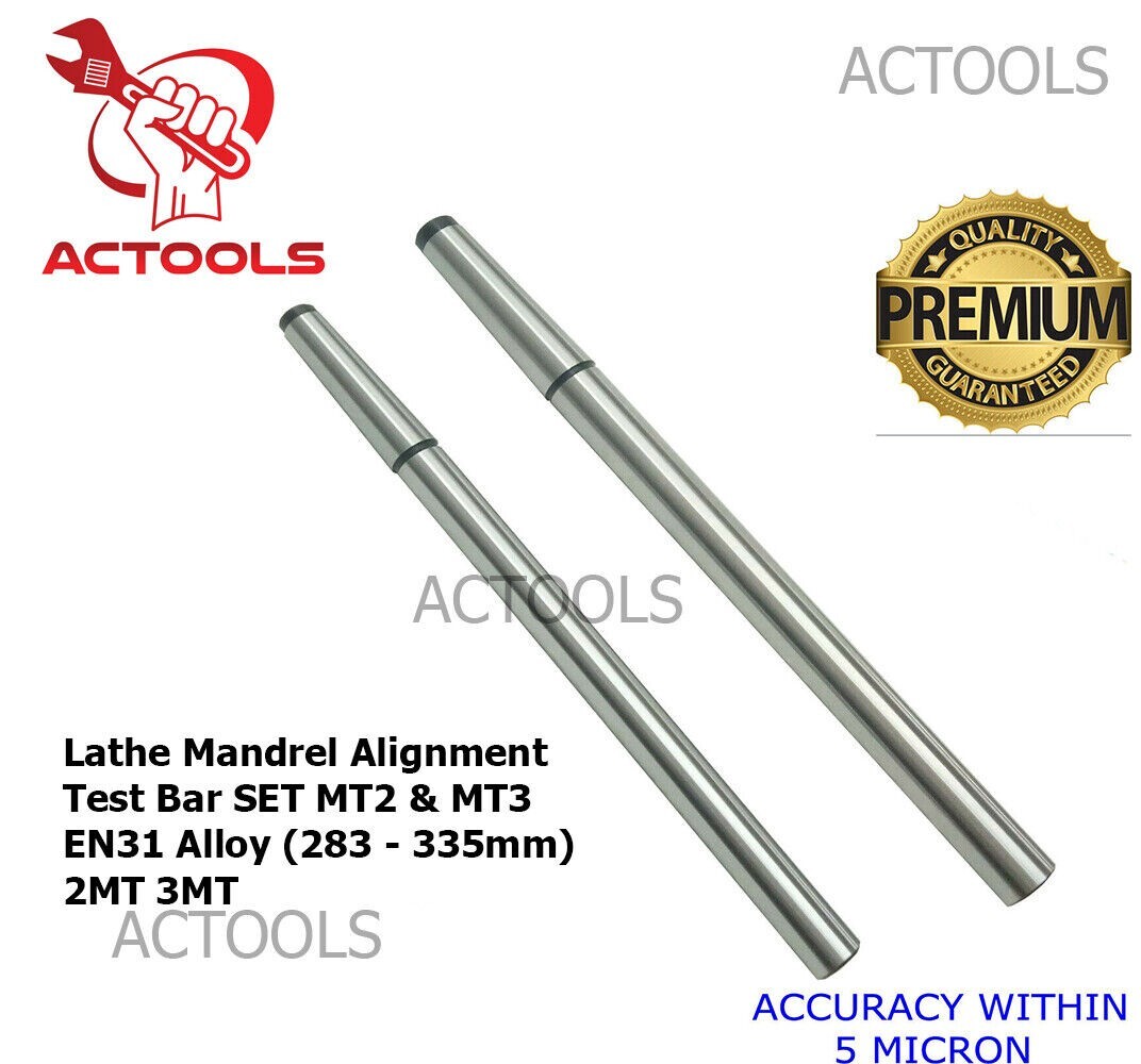 NewLathe Mandrel Alignment Test Bar Set MT2 And MT3 EN31 Alloy 283 335mm 2MT 3MT