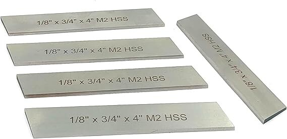HSS Blades 1/8″ x 3/4″ x 4″ for Lathe Parting Cut Off & Tool Holder-USA FULFILL