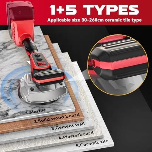 Cordless Tile Vibrator Leveling Machine for Milwaukee 18V Battery Tool Only