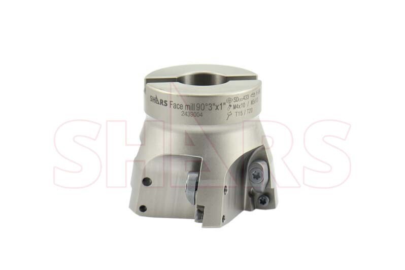 Shars 3″ High Feed Indexable Face Mill 5FL 4 Cutting Edge SDMT 120412 Insert S[