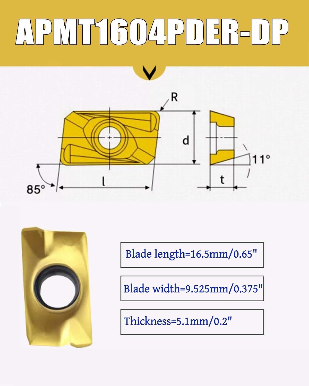 C25-25-150-2T Milling Rod Kit with 10 Titanium Coated Inserts for Steel Milling