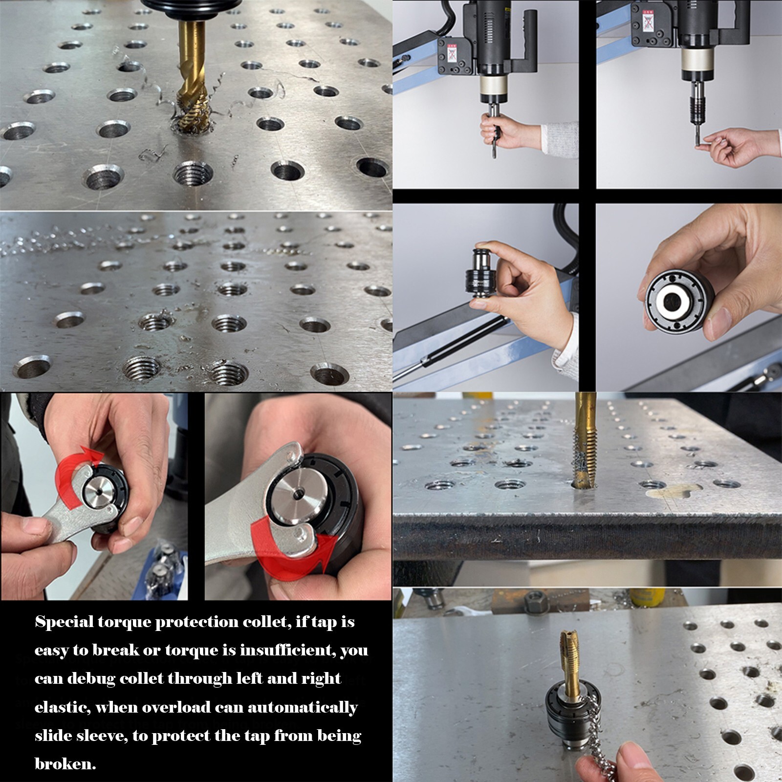 M3-M16 Tapper Tap Arm Touch Screen Electric Drilling Tapping Machine Hand Tapper