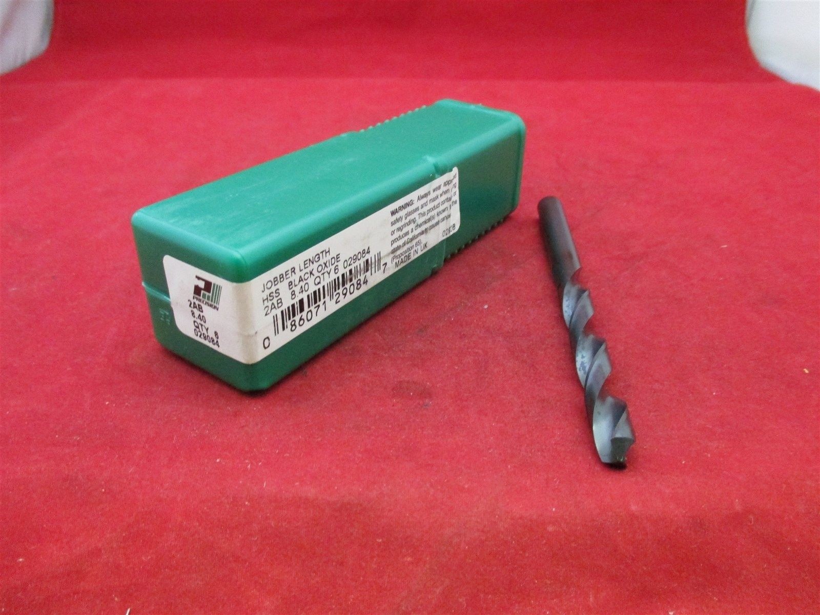 Precision 029084 Jobber Length 2AB 8.40 HSS Black Oxide