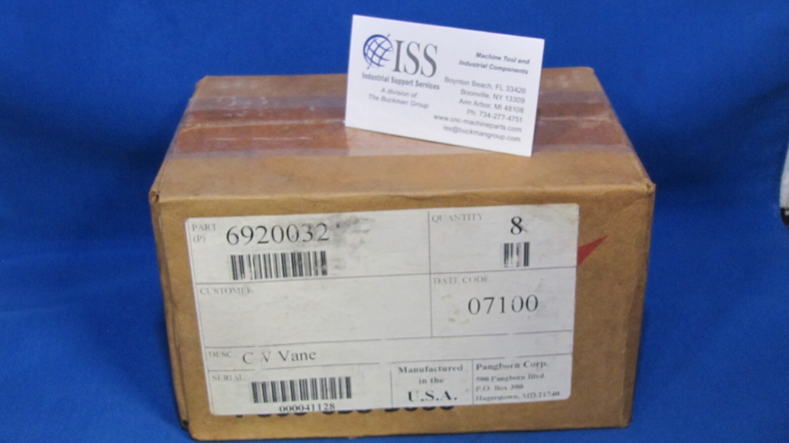 CV Vane Set 6-920032 Pangborn Shot Blast Set of 8 pcs 6920032 Matched Weight