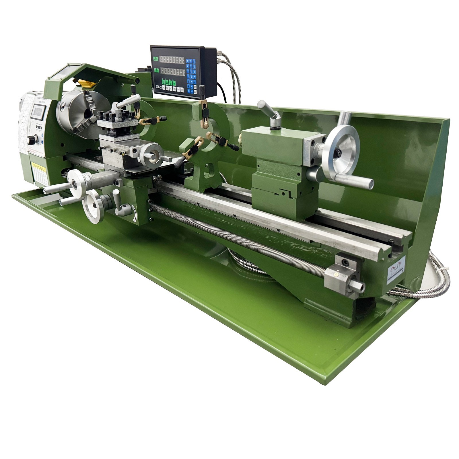 Mini Precision Metal Lathe 110V 1.1KW 8×29.5″ 50-2500rpm Double Chuck BenchLathe