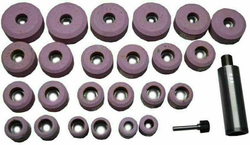 SIOUX VALVE SEAT PINK GRINDING WHEELS SET 24 PCS STONE HOLDER STAR DRIVE 11/16″