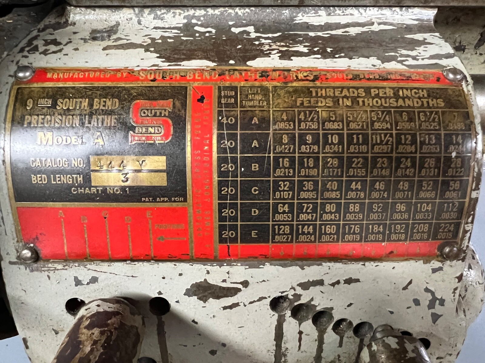 South Bend Model A Lathe – 1940’s in good working order