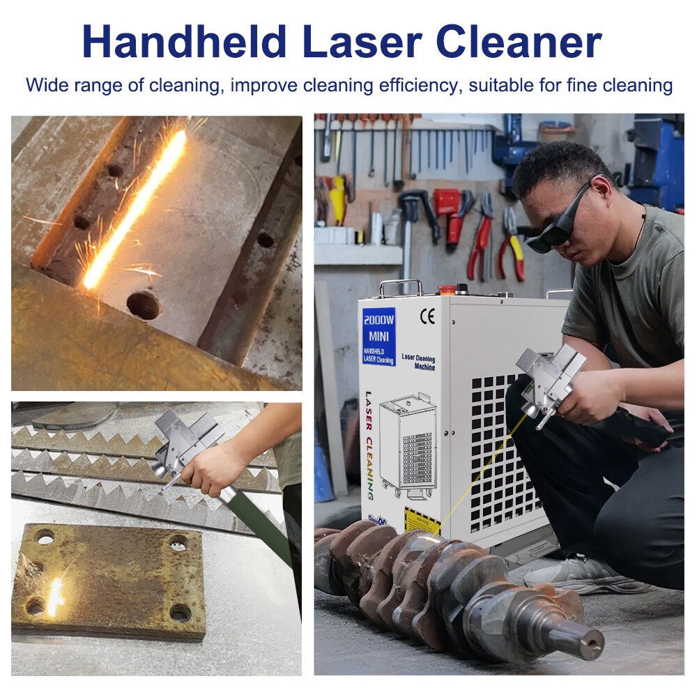 1500W Fiber Laser Cleaning Machine for Rust/Oil/Paint Removal Scan Width300mm US