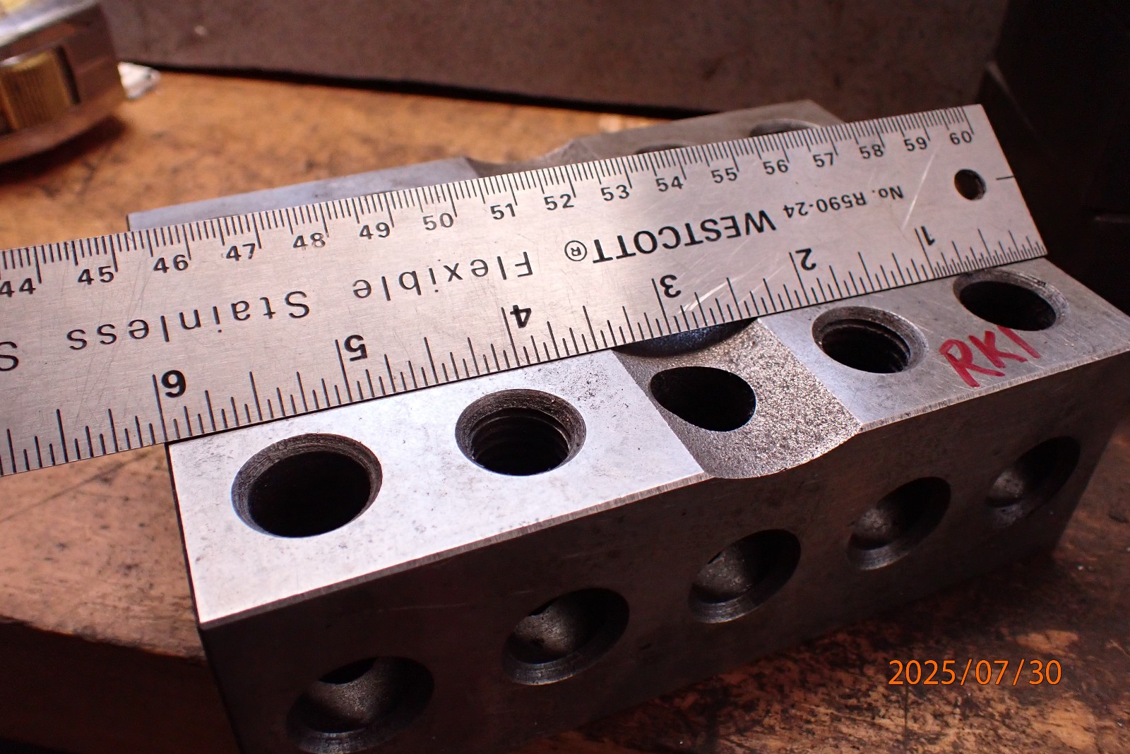 LOT RK1 SINGLE 4X6X2 MACHINIST SETUP BLOCK JIG FIXTURE TOOLING W/ SOME 5/8-11