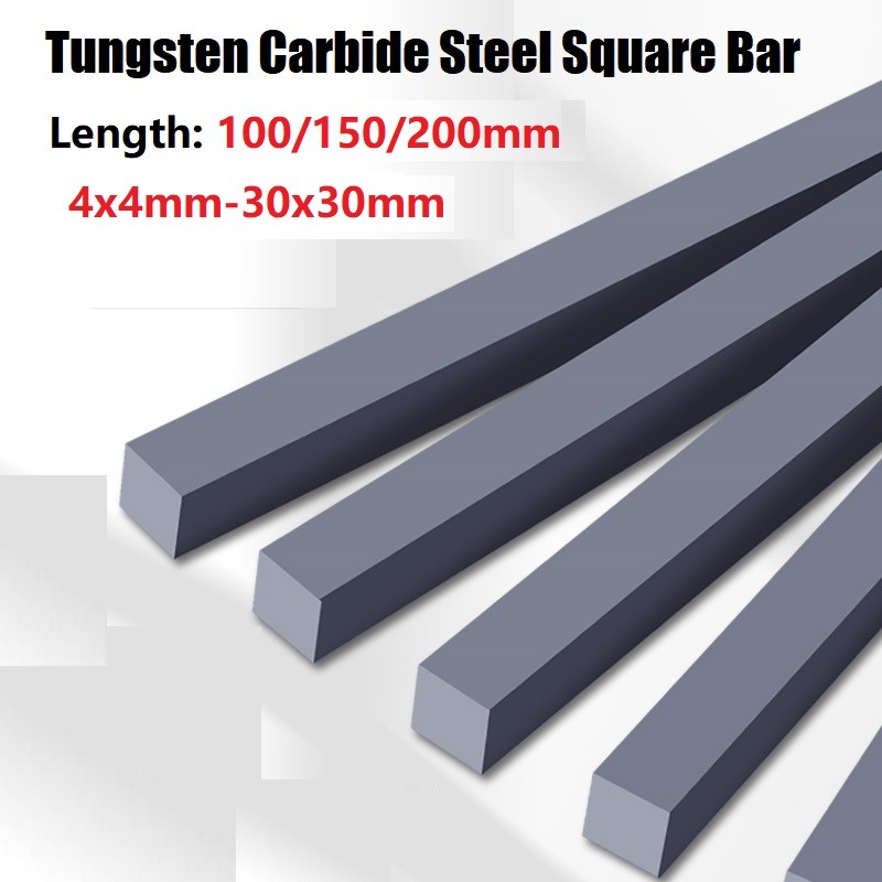 Solid Carbide Steel Square Bar 4-30mm Stock Bar Plate Blank L: 100/150/200mm