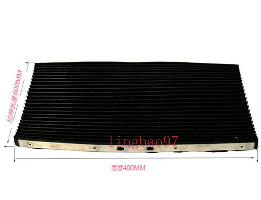 Milling Machine Part 400*600mm Accordion Type Retractable Way Black Rubber Cover