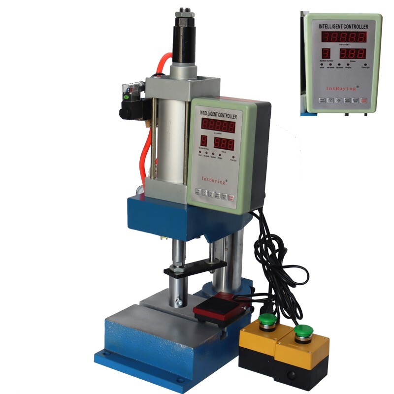 TECHTONGDA 110V Pneumatic Punch Press Machine 660Lb/300kg w/ Display Controller