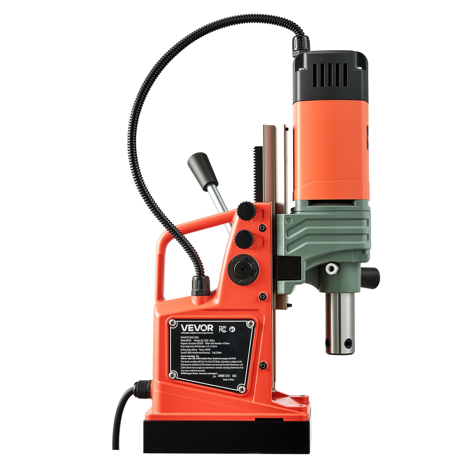 VEVOR Magnetic Drill Press Mag Drill Press 1400 W 2 in Boring Diameter 0-800 RPM