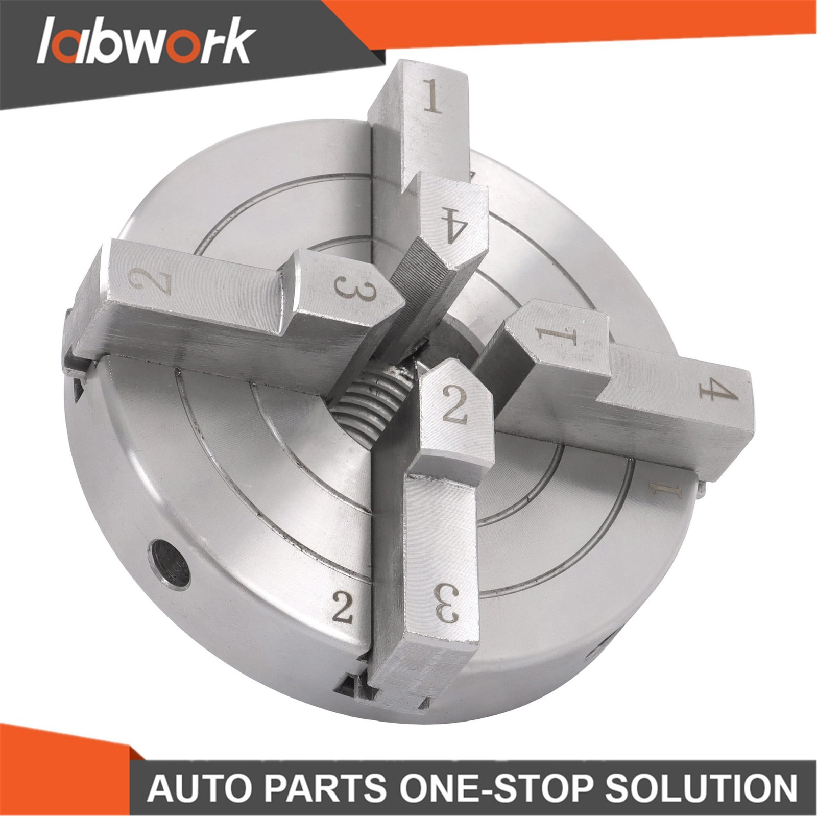 Labwork 4″ 4 Jaw Lathe Chuck Set 1×8 TPI Self Centering Chuck