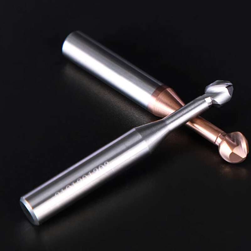 R2mm-R7mm Nano Coated Solid Carbide Ball Nose End Mill Lollipop Cutter CNC Tool