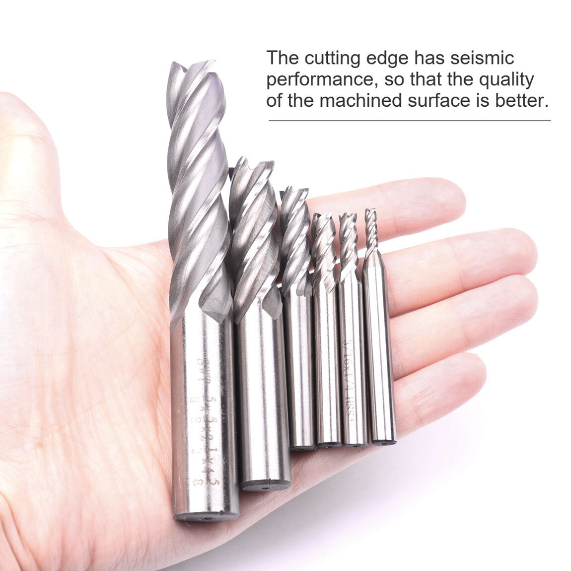High-Speed Steel 4 Flute End Mills Kit – CNC Milling Cutter 1/8″-5/8″ for Metal