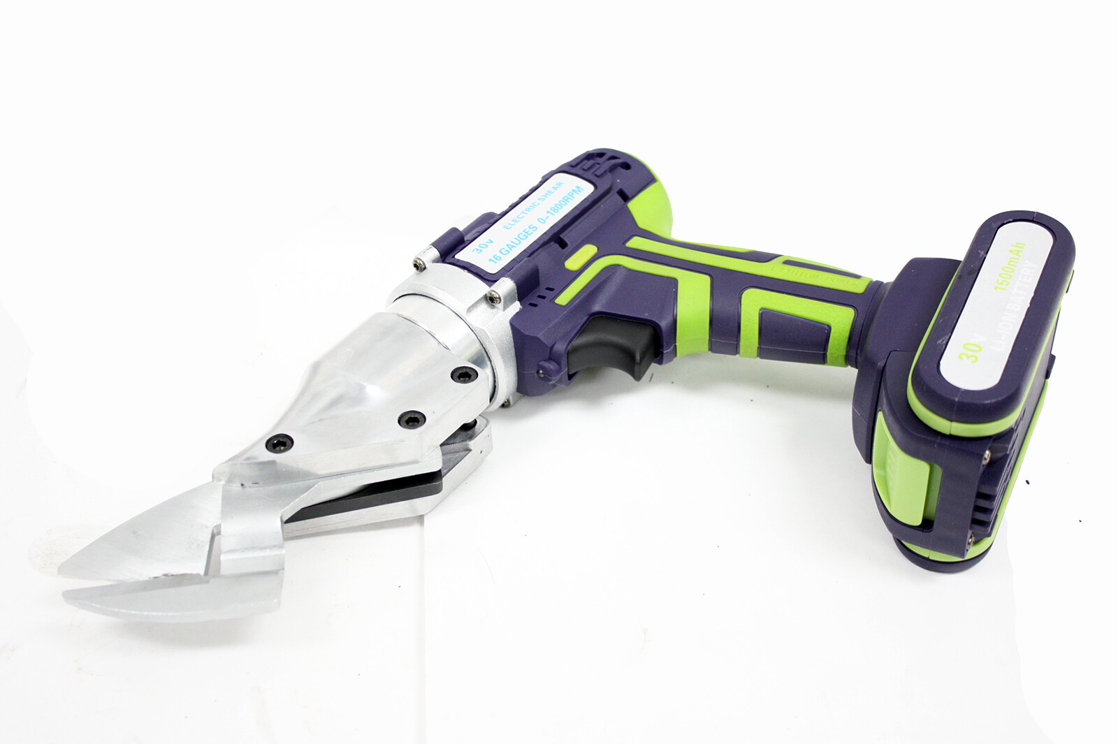 16 Gauge Metal Sheet Shear Cutter Scissor Electric Cordless 30Volt W/2 Batteries