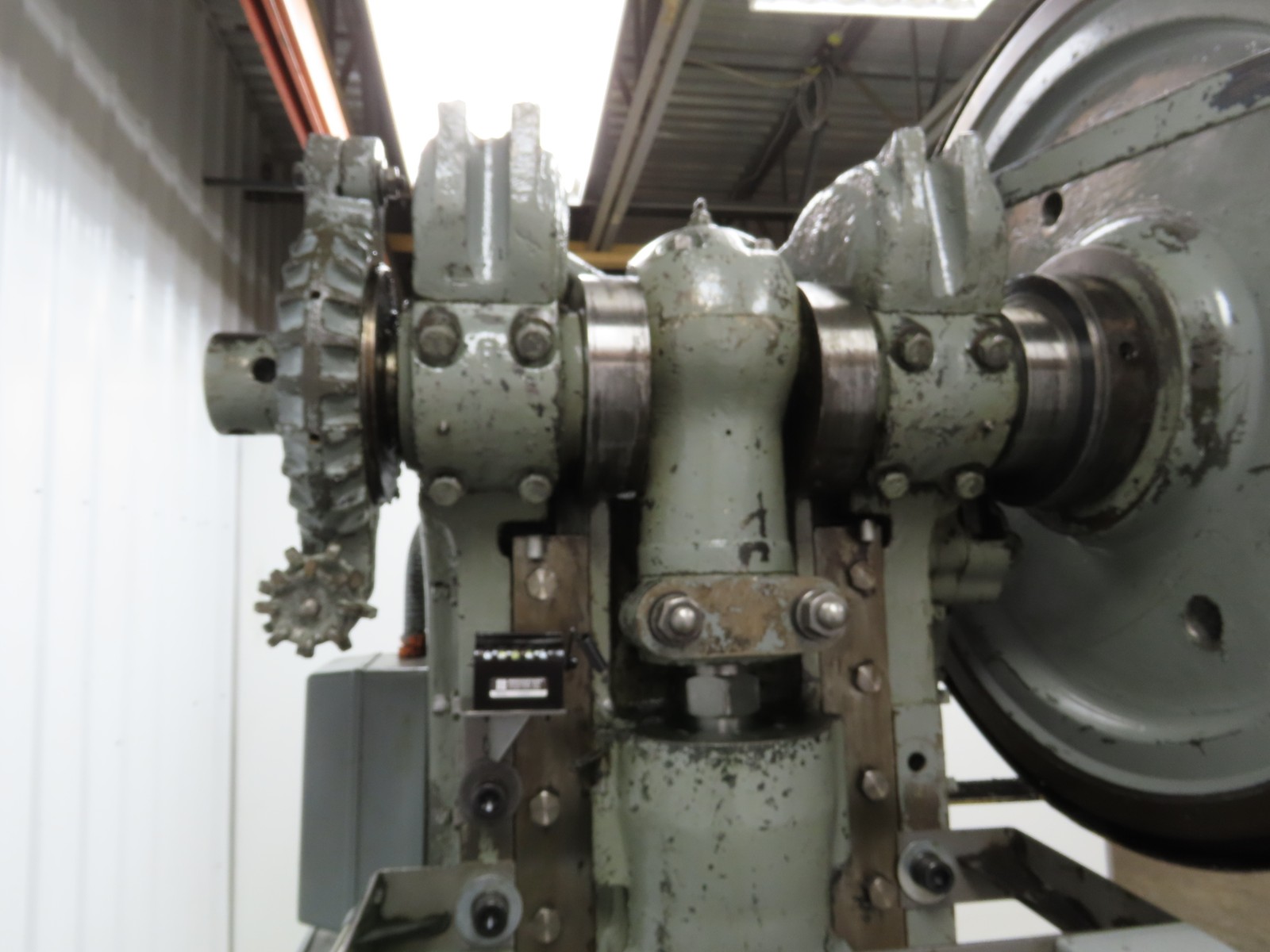 Johnson No 5 Mechanical OBI Punch Press 50 Ton 4″ Stroke 10″ Throat Bad Motor
